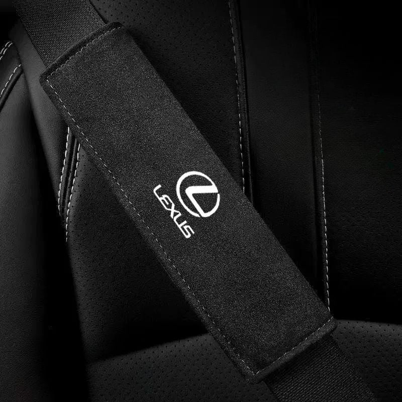 Cobertura do cinto de segurança em camurça de luxo (2 peças) lojasaruna