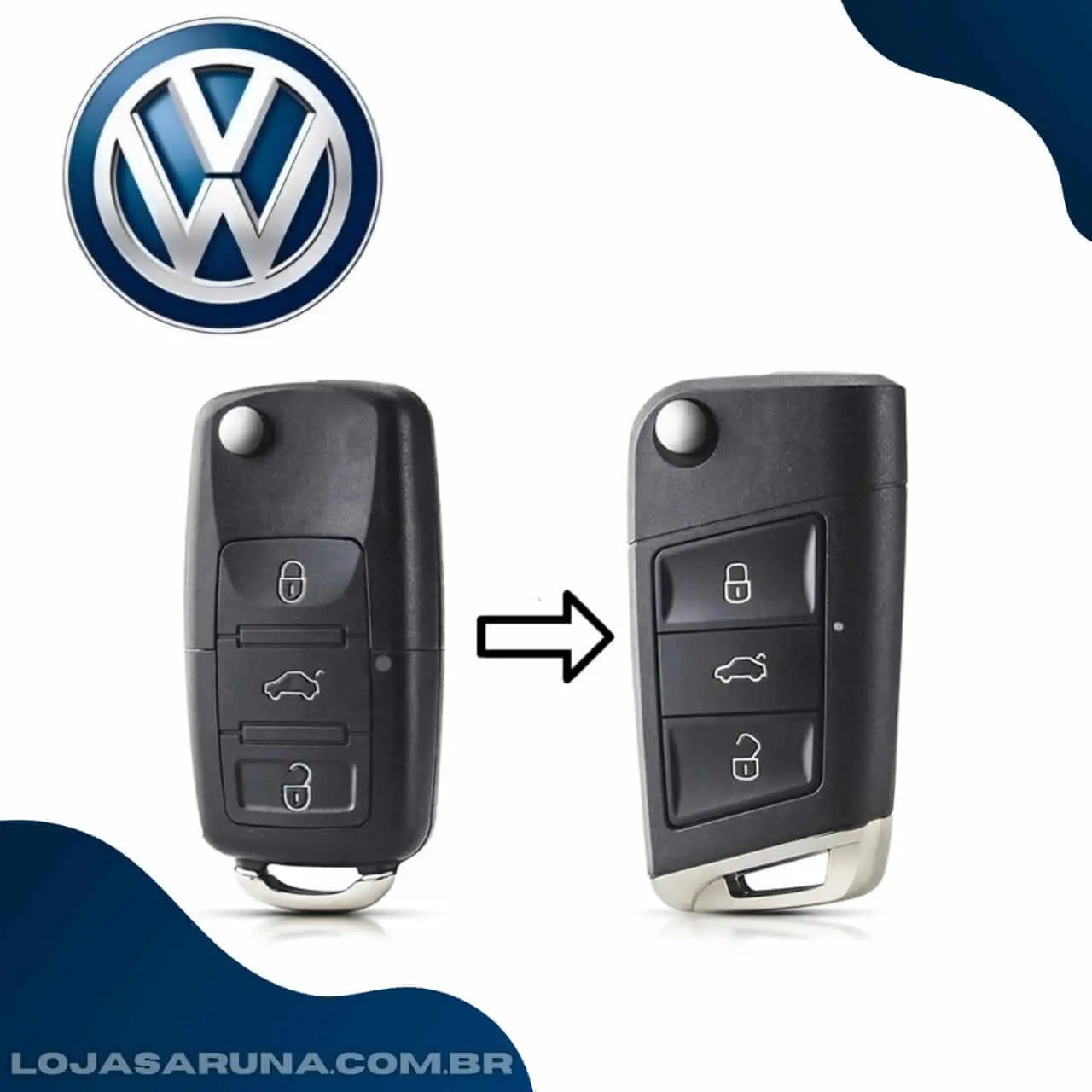 Carcaça Canivete Volkswagen Modelo Tipo Original 1° Linha - Exclusivo (Ultimas Unidades) lojasaruna