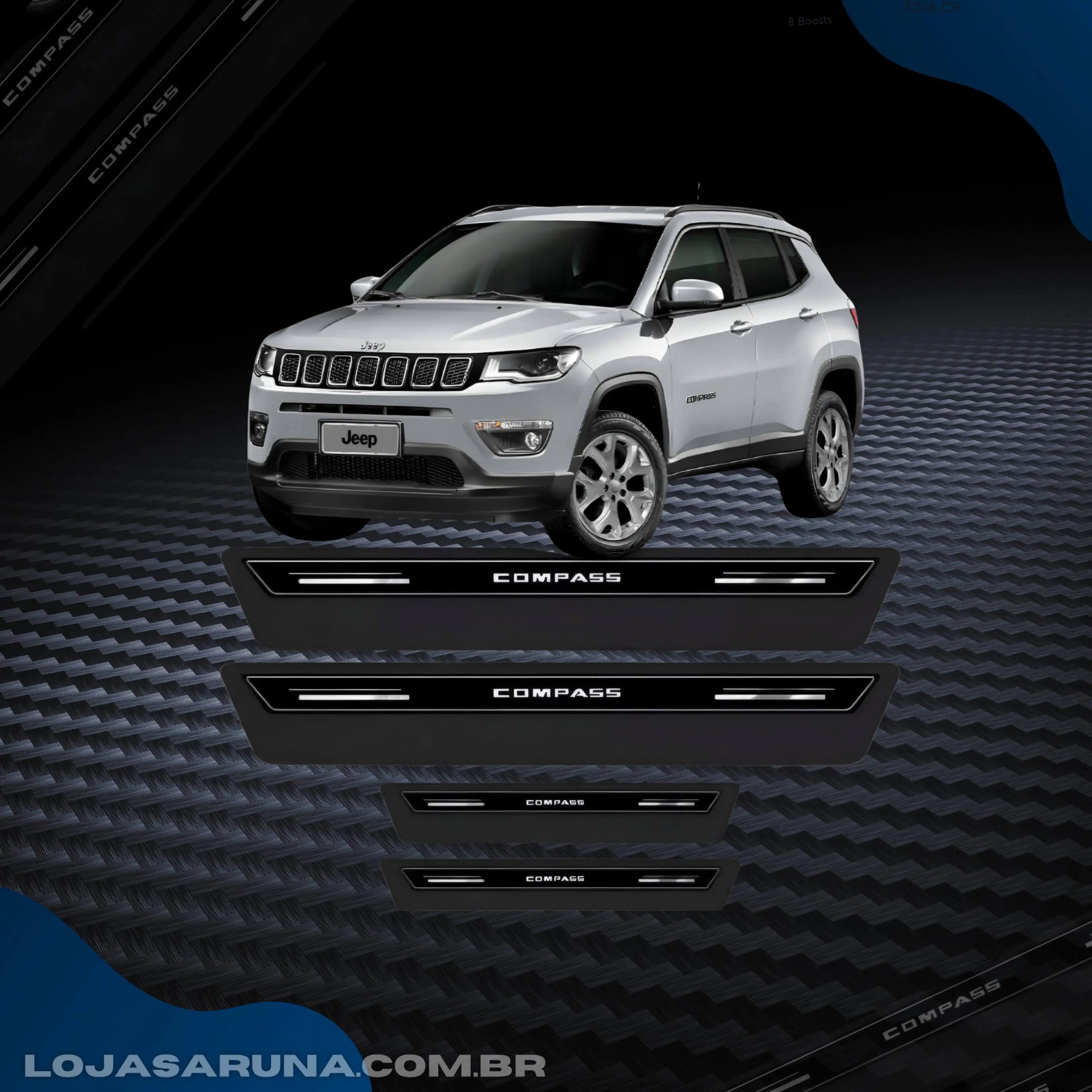 Kit 8 peças friso protetora de porta - Exclusivo (Queima de Estoque) lojasaruna