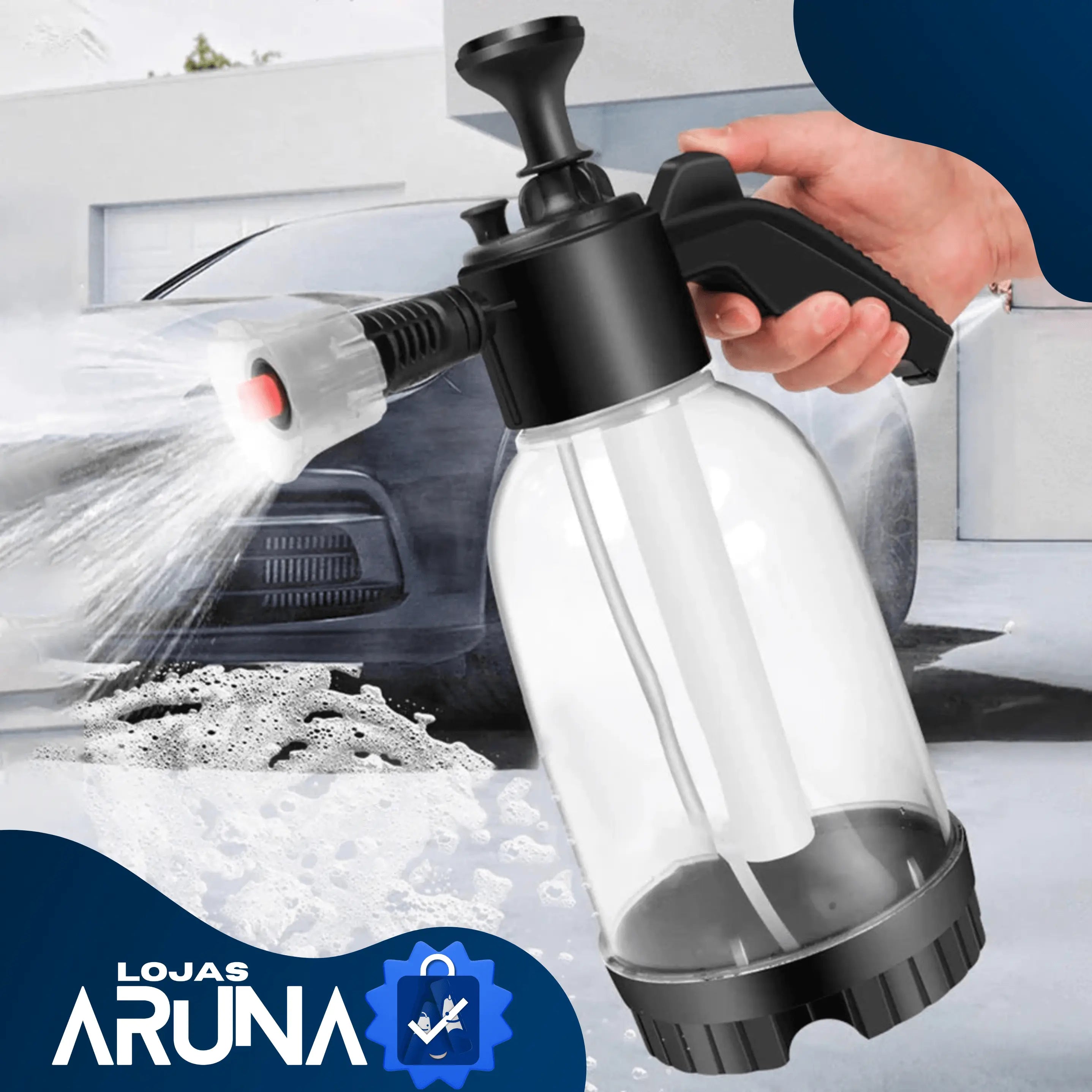 Pulverizador de Espuma Manual para Veículos - AutoClean + Brindes lojasaruna