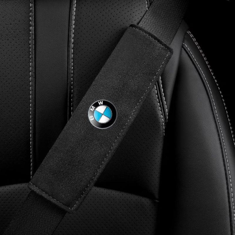 Cobertura do cinto de segurança em camurça de luxo (2 peças) lojasaruna