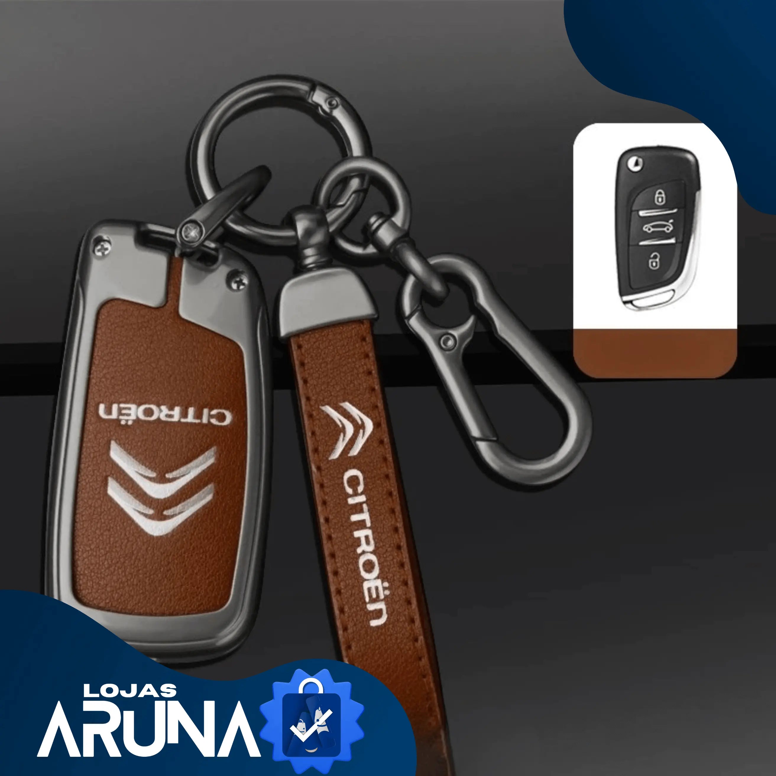 Capa de Chave Premium • TODOS OS MODELOS• + Cordão (Chave compatível na foto) lojasaruna