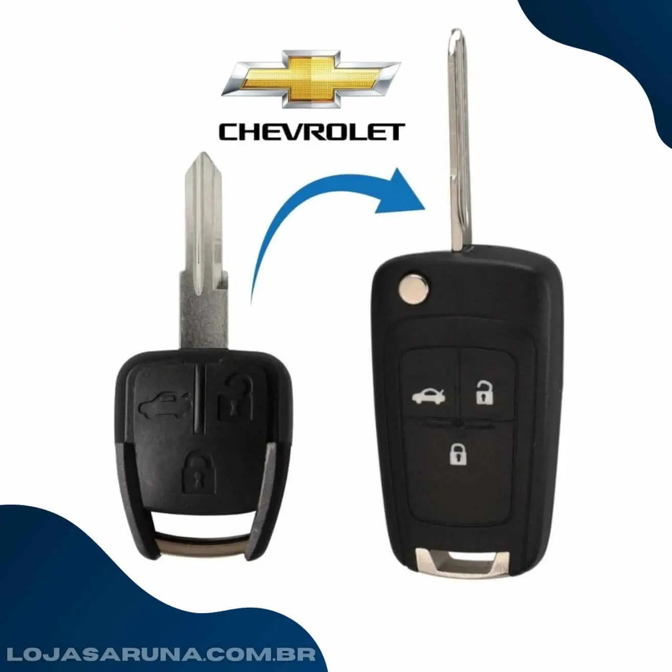 Carcaça Canivete Chevrolet Modelo Tipo Original 1° Linha - Exclusivo (Ultimas Unidades) lojasaruna