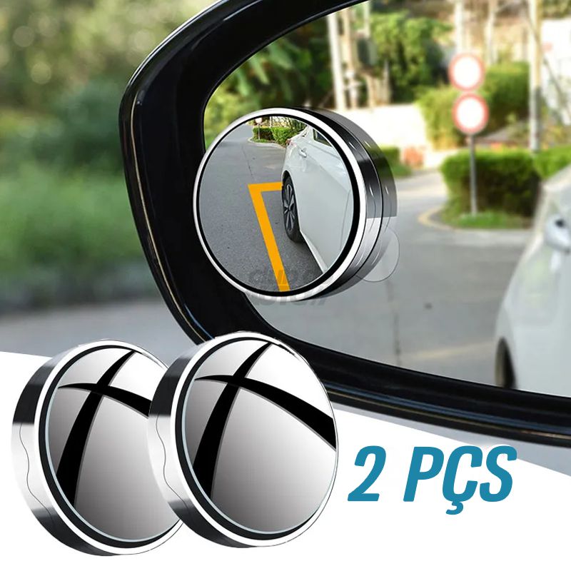 EasyVision™ 2.0 Espelho Convexo Auxiliar para Retrovisor Universal - 2 Pçs lojasaruna