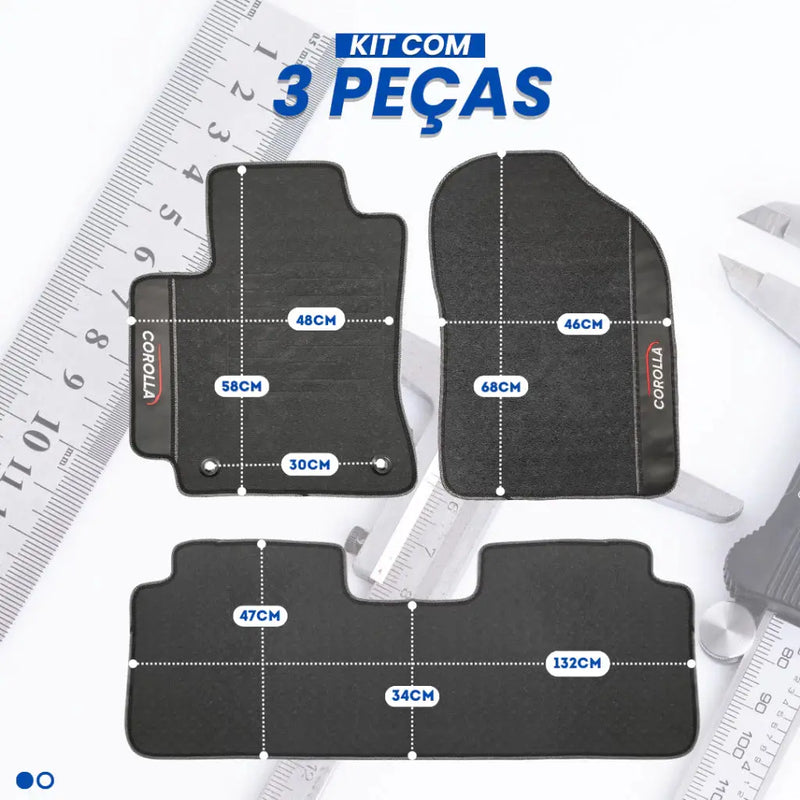 Tapete Borracha Premium CarLux™ Linha Toyota + Brinde (Oferta Exclusiva) lojasaruna