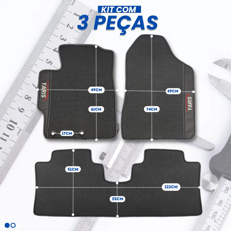 Tapete Borracha Premium CarLux™ Linha Toyota + Brinde (Oferta Exclusiva) lojasaruna