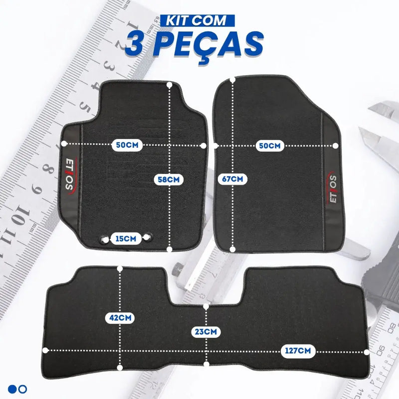 Tapete Borracha Premium CarLux™ Linha Toyota + Brinde (Oferta Exclusiva) lojasaruna