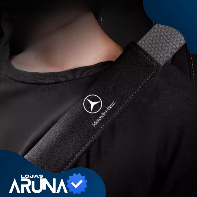 Cobertura do cinto de segurança em camurça de luxo (2 peças) lojasaruna