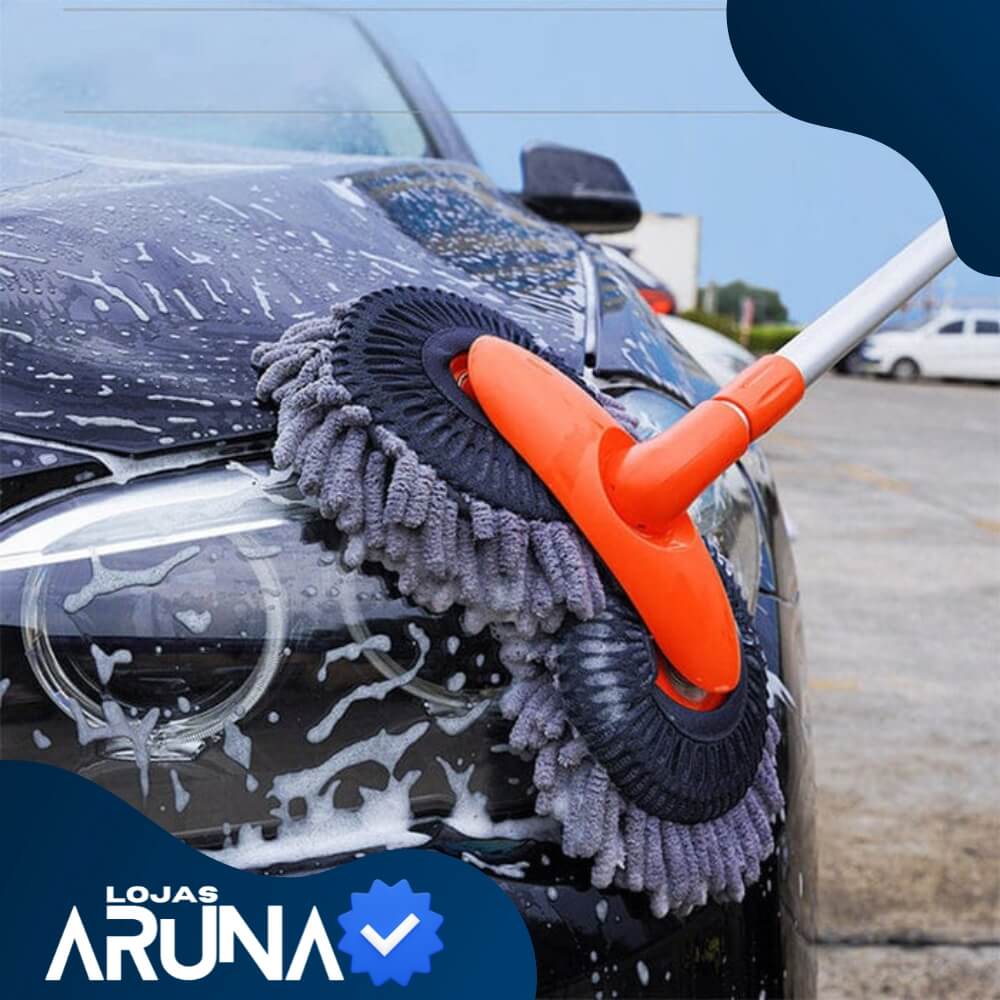 Escova de Lavagem de Carro Retrátil Camada Dupla lojasaruna